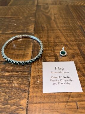 Touchstone Crystal May Birthstone Bracelet and Charm